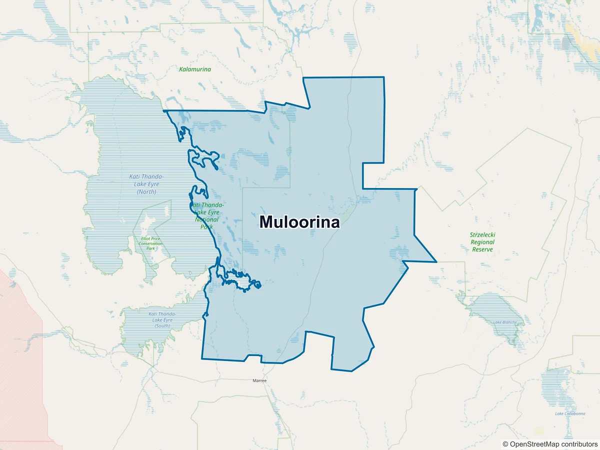 Map of Muloorina, SA, Australia
