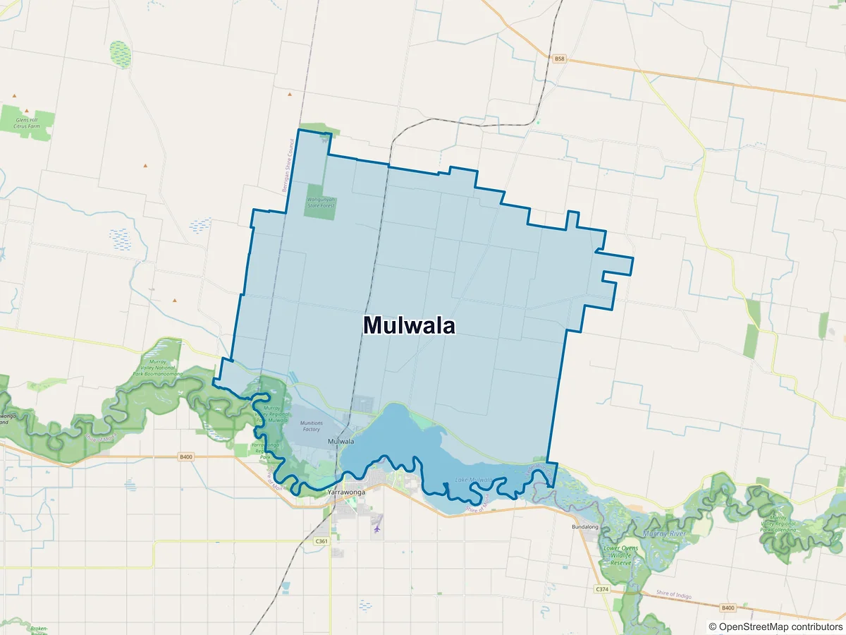 Map of Mulwala, NSW, Australia