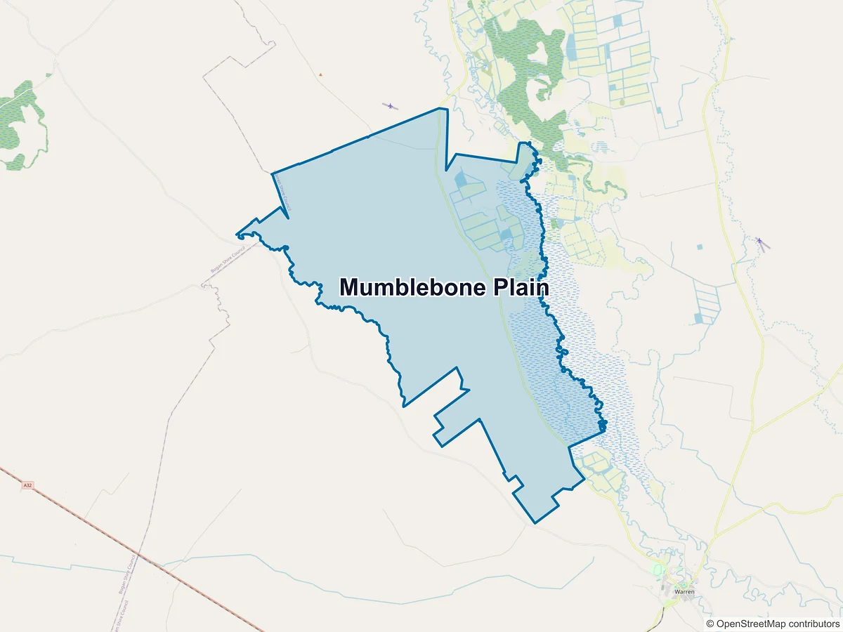 Map of Mumblebone Plain, NSW, Australia