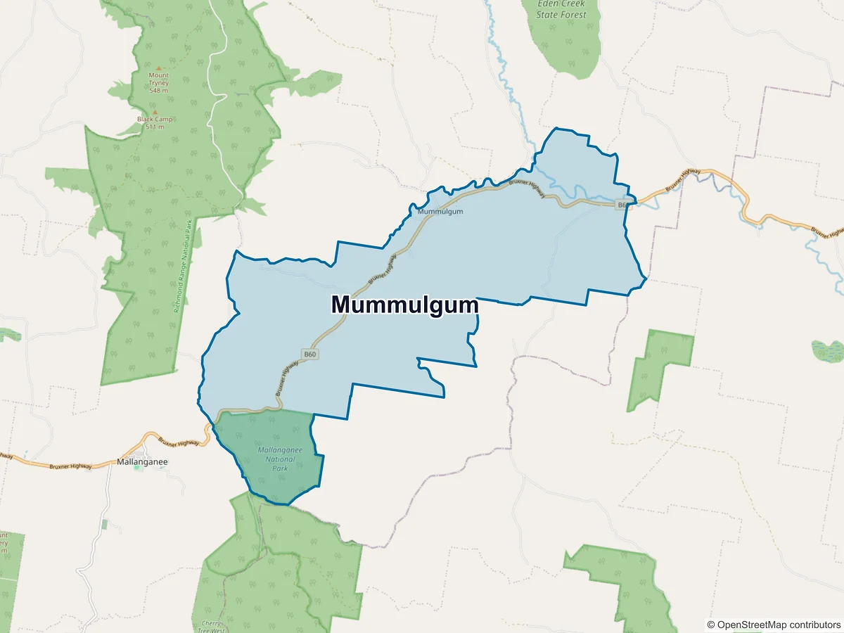 Map of Mummulgum, NSW, Australia