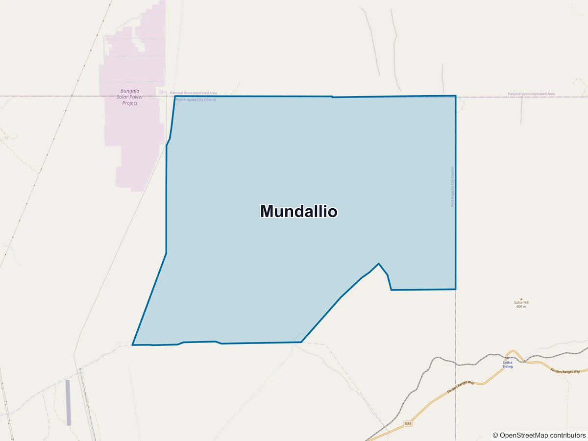 Map of Mundallio, SA, Australia
