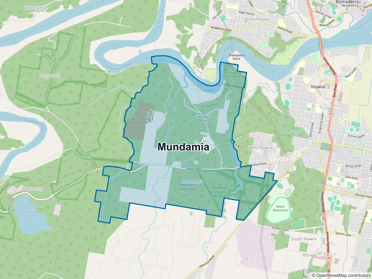 Map of Mundamia, NSW, Australia