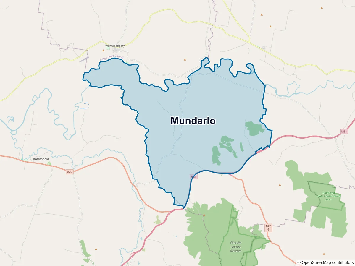 Map of Mundarlo, NSW, Australia