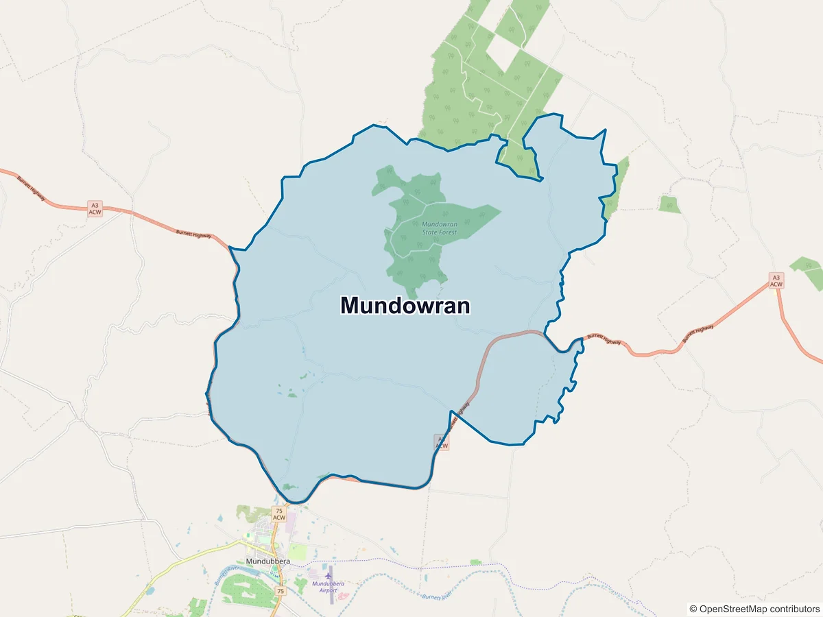 Map of Mundowran, QLD, Australia