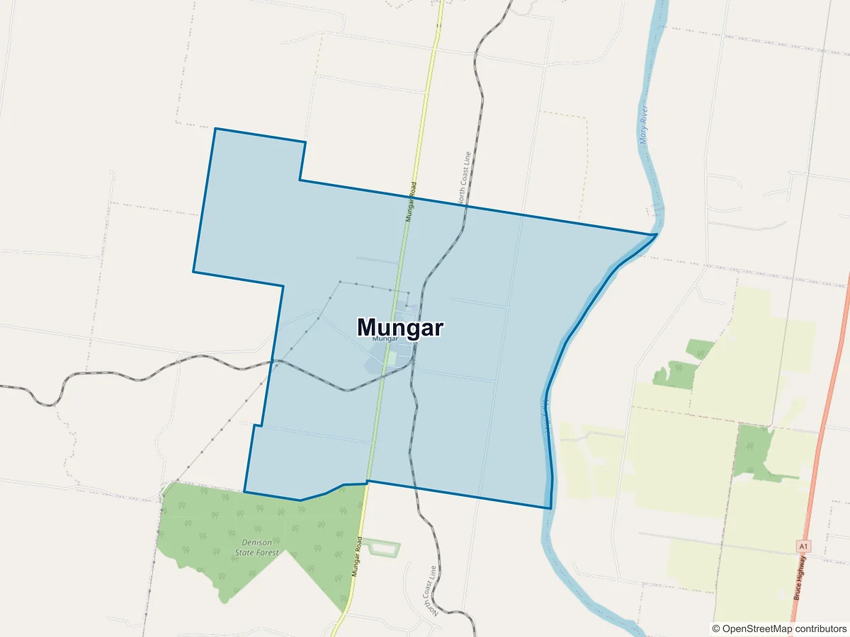 Map of Mungar, QLD, Australia