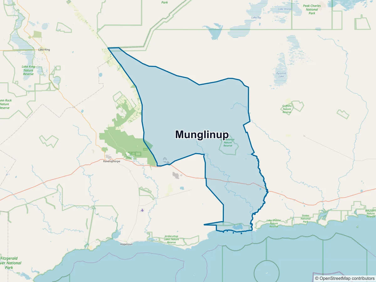 Map of Munglinup, WA, Australia