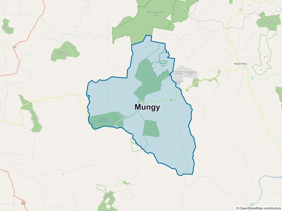 Map of Mungy, QLD, Australia