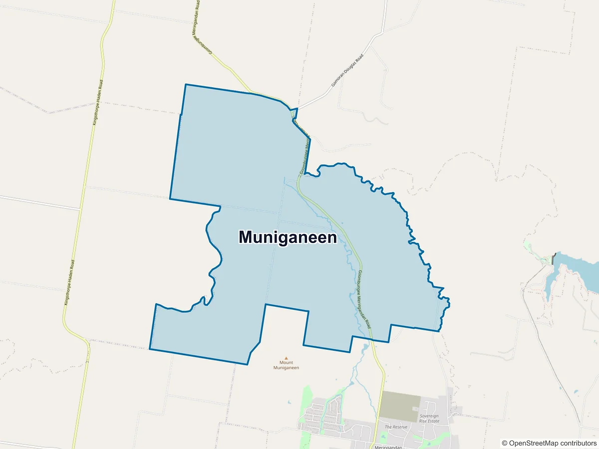 Map of Muniganeen, QLD, Australia