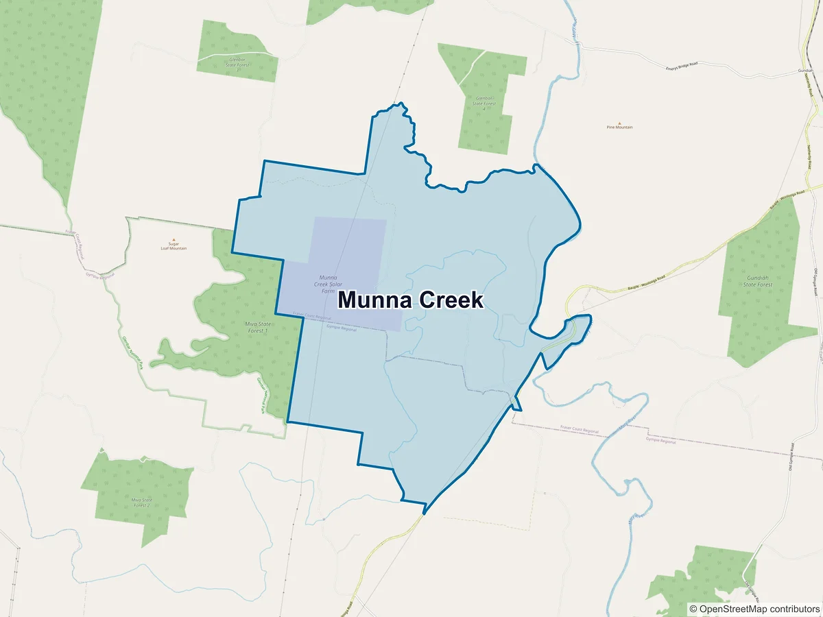 Map of Munna Creek, QLD, Australia