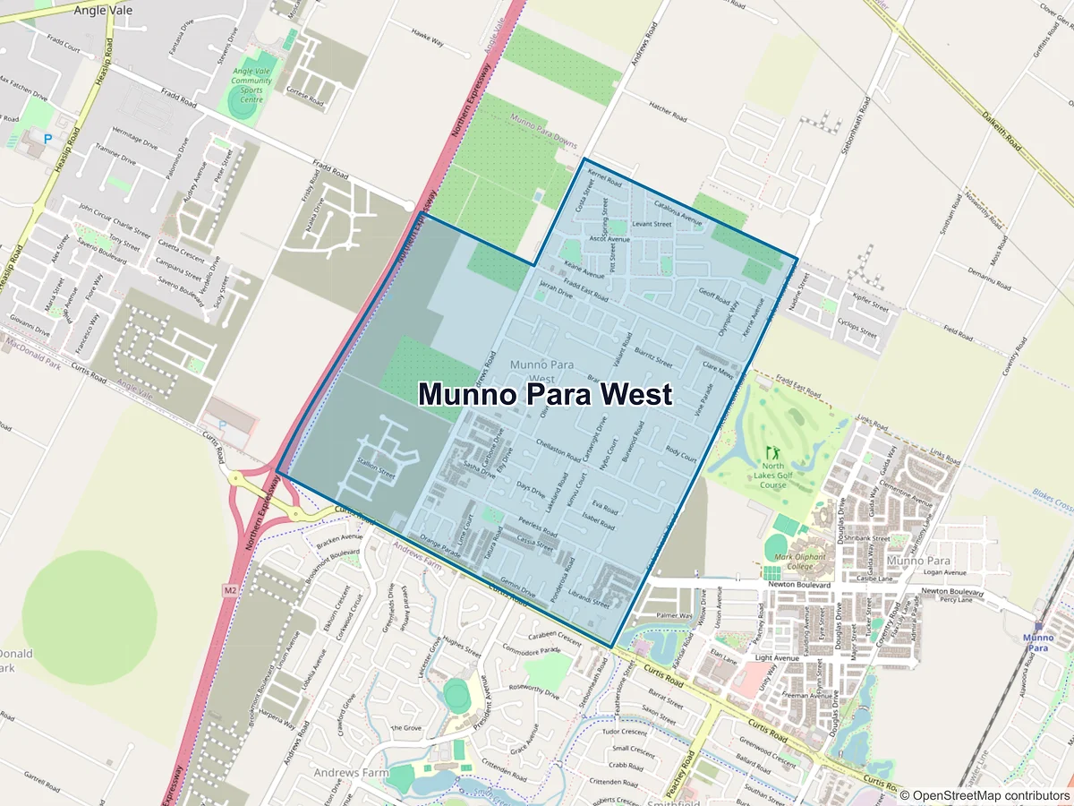 Map of Munno Para West, SA, Australia