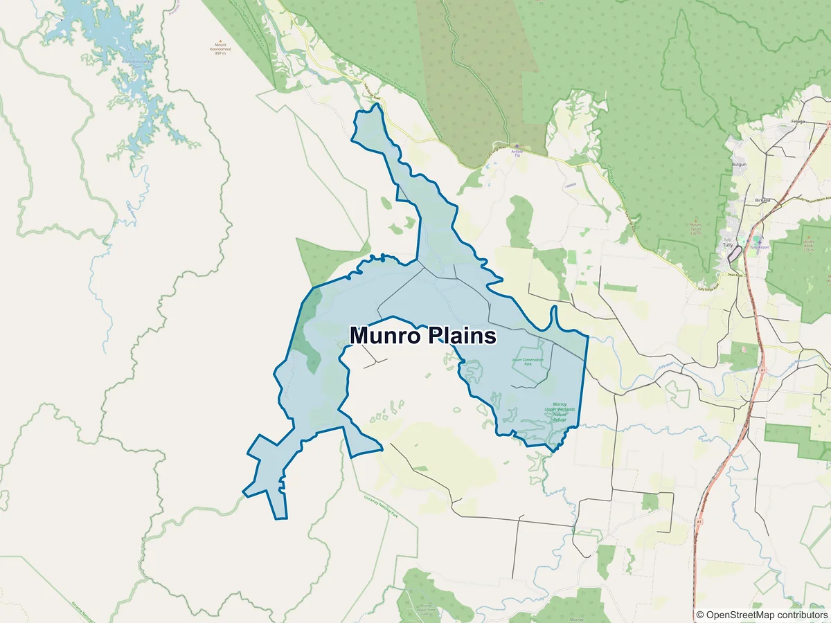 Map of Munro Plains, QLD, Australia