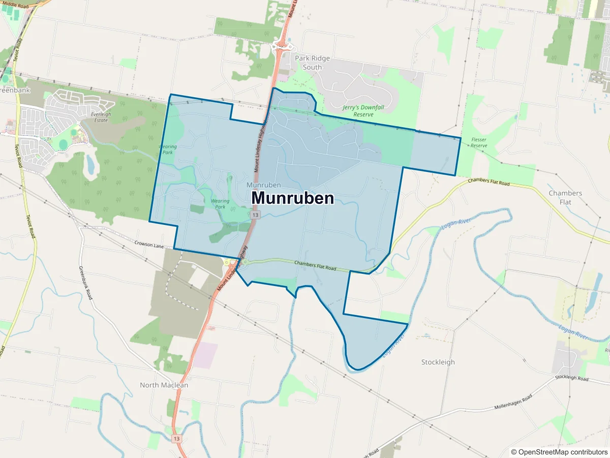 Map of Munruben, QLD, Australia