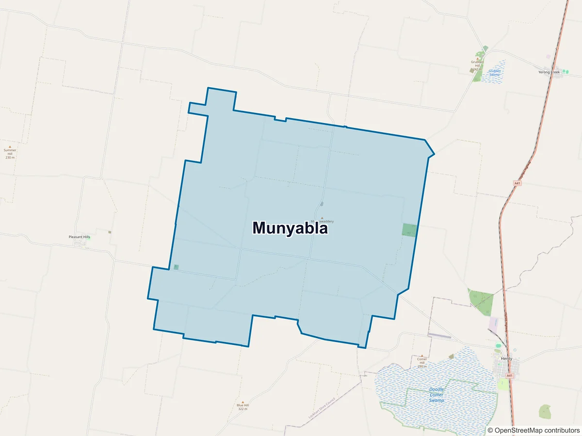 Map of Munyabla, NSW, Australia