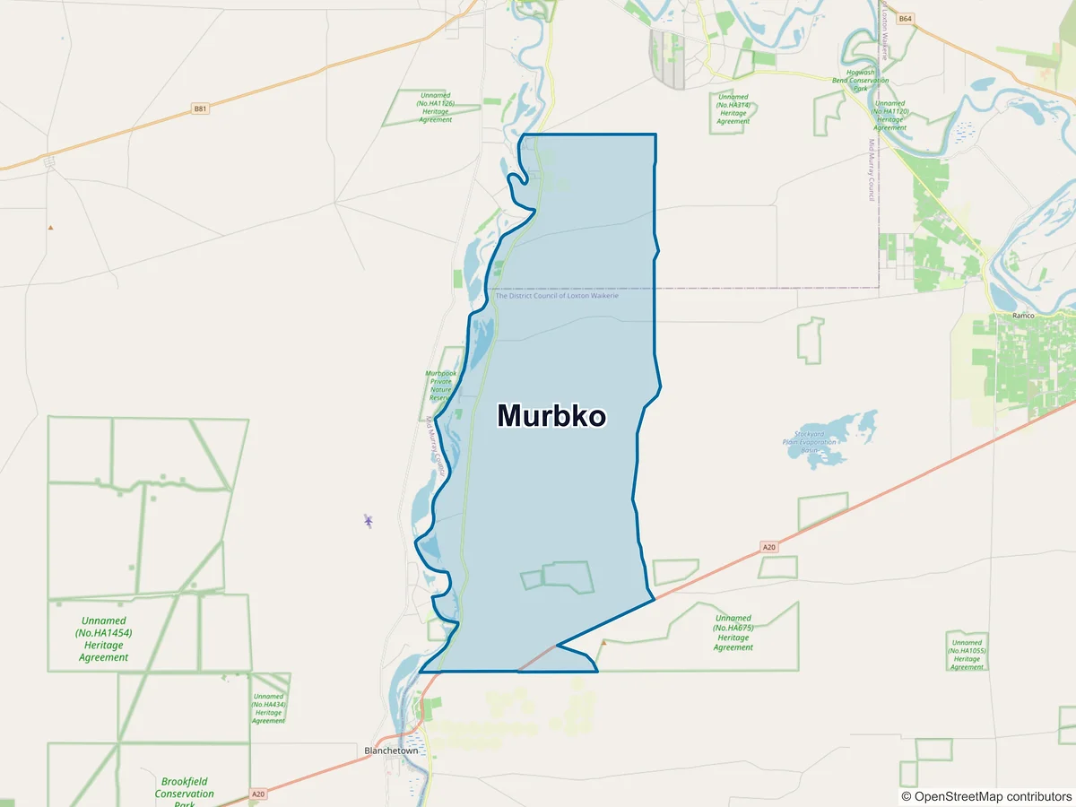 Map of Murbko, SA, Australia
