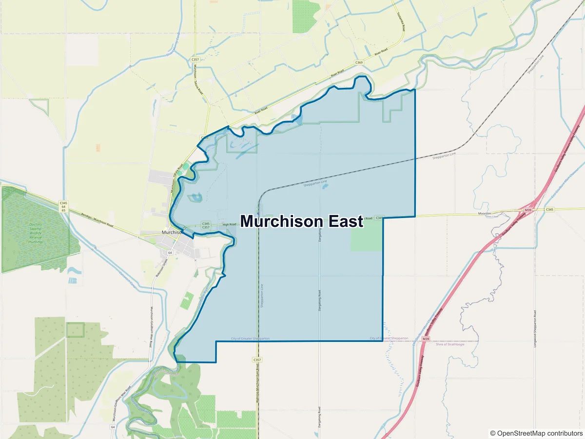 Map of Murchison East, VIC, Australia
