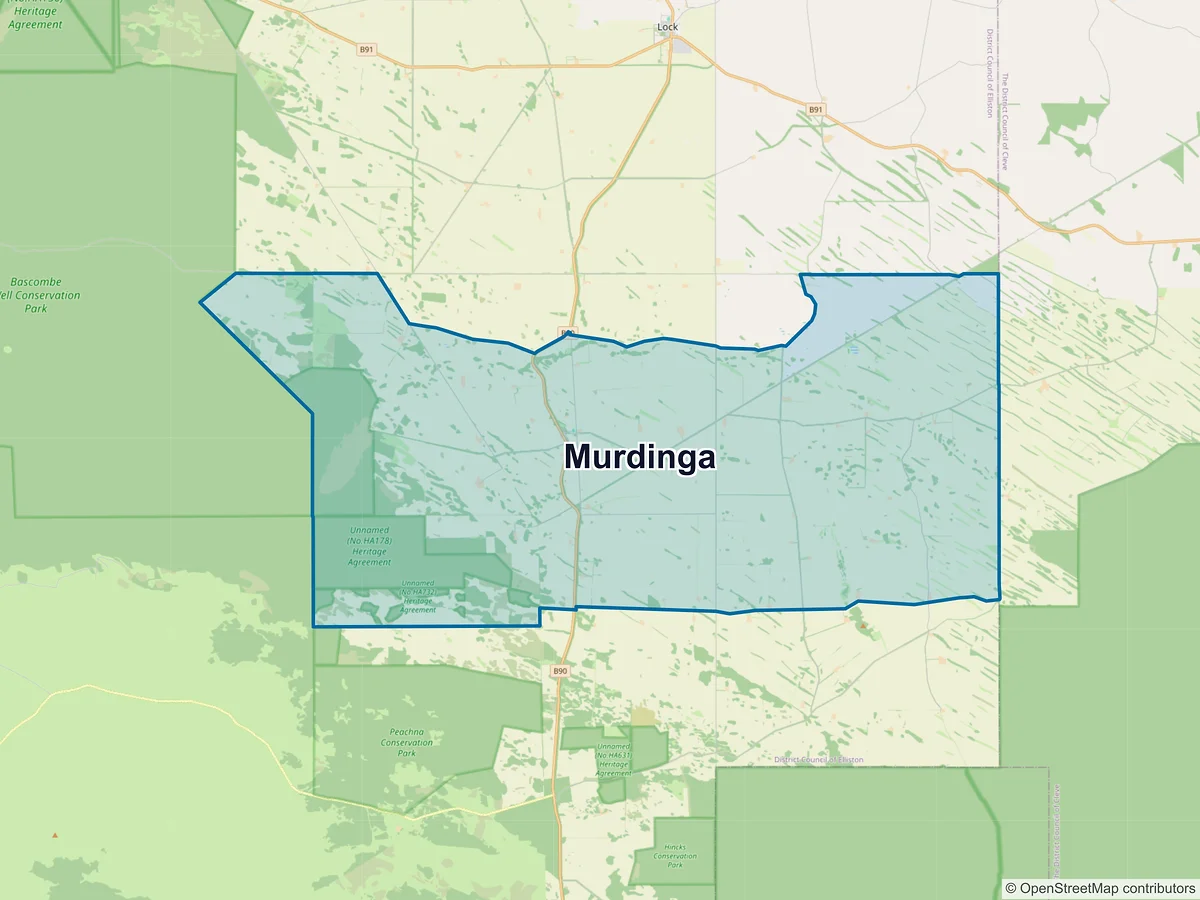 Map of Murdinga, SA, Australia