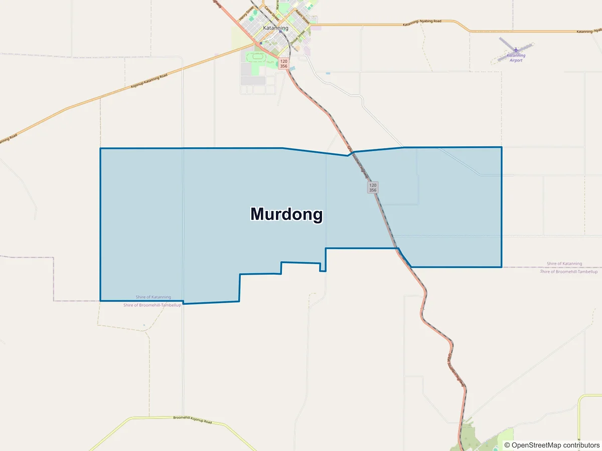 Map of Murdong, WA, Australia