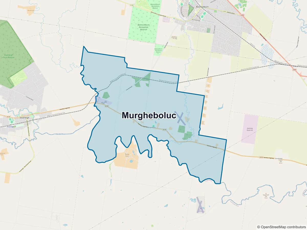 Map of Murgheboluc, VIC, Australia