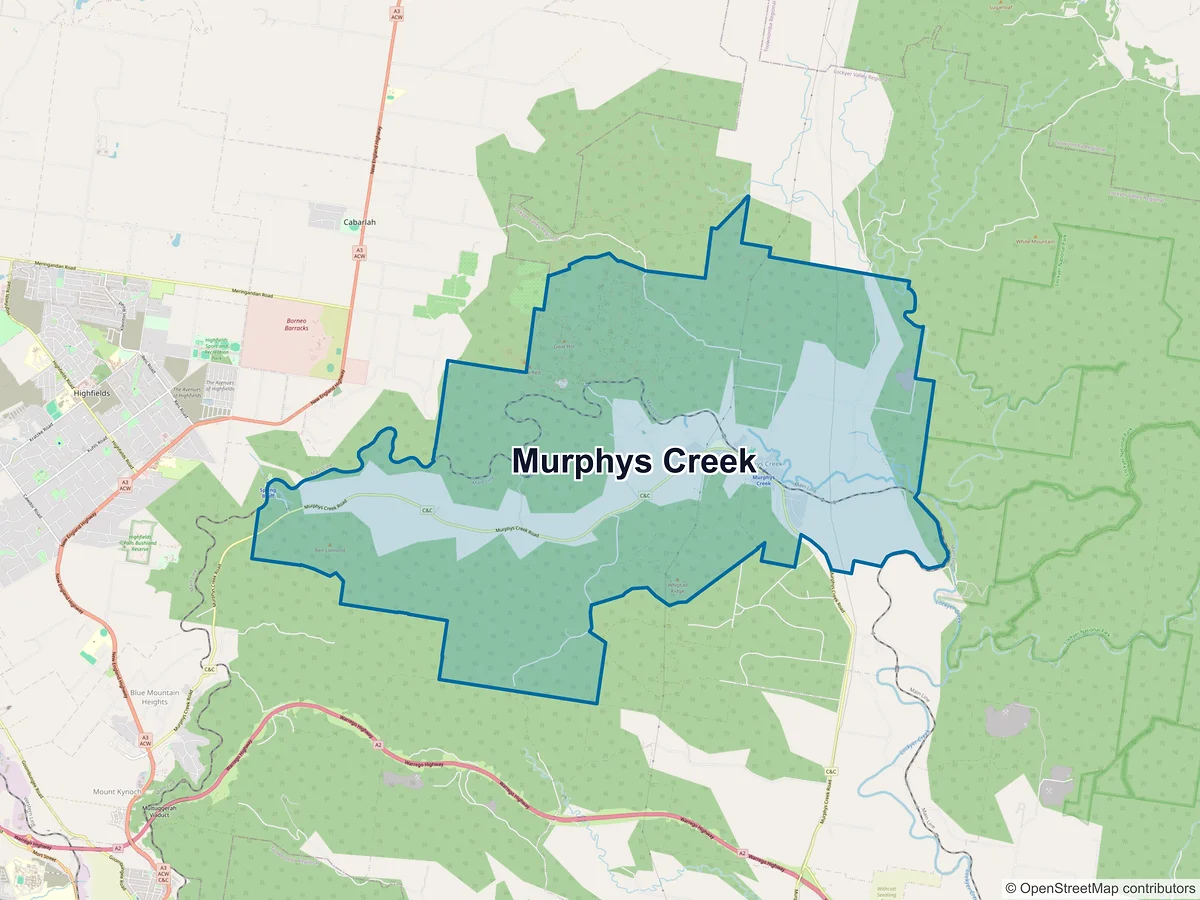 Map of Murphys Creek, QLD, Australia