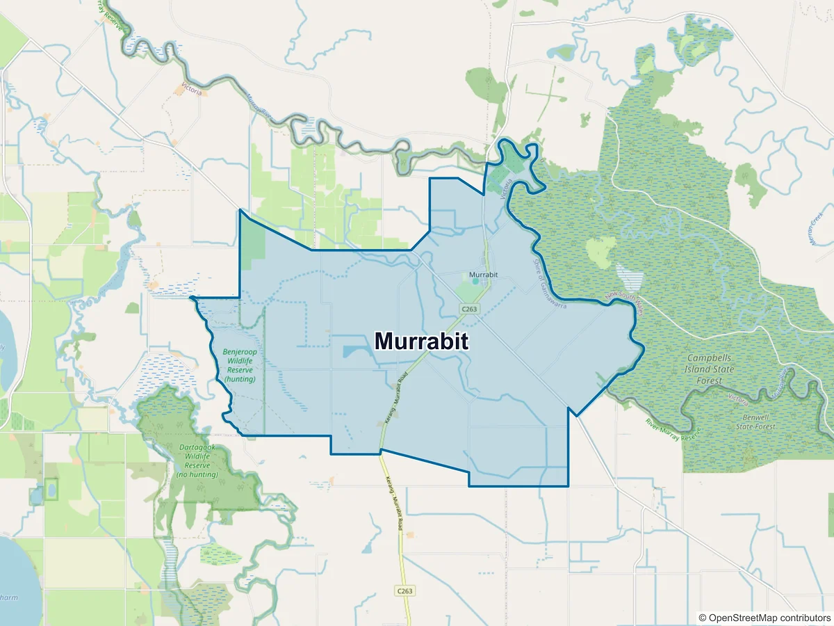 Map of Murrabit, VIC, Australia