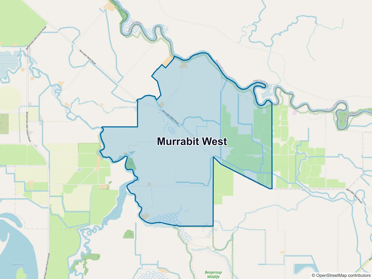 Map of Murrabit West, VIC, Australia