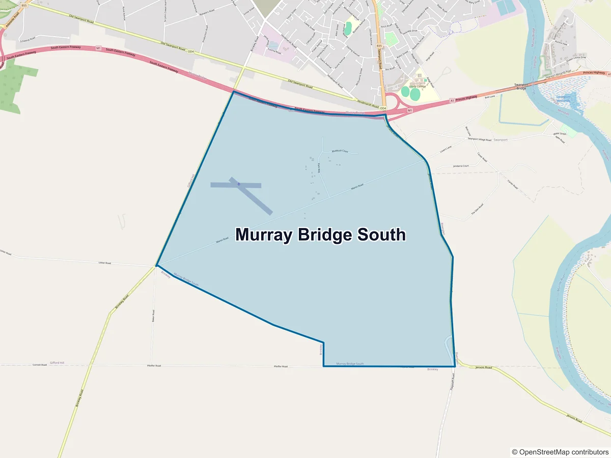 Map of Murray Bridge South, SA, Australia
