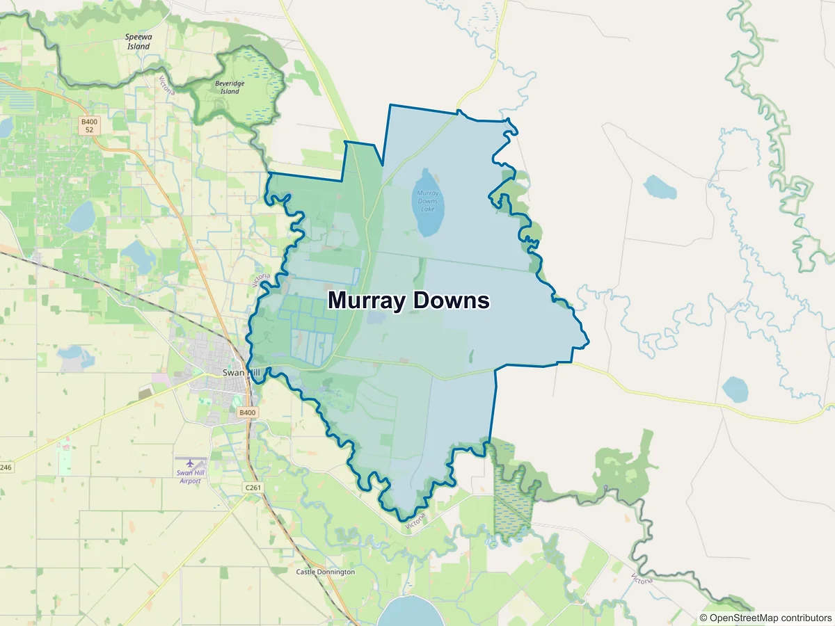 Map of Murray Downs, NSW, Australia