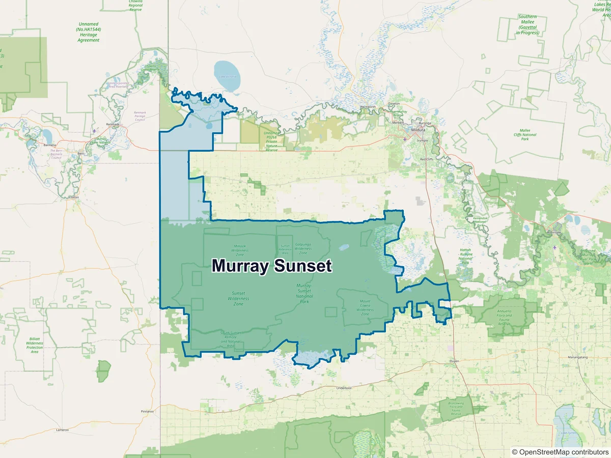 Map of Murray-Sunset, VIC, Australia