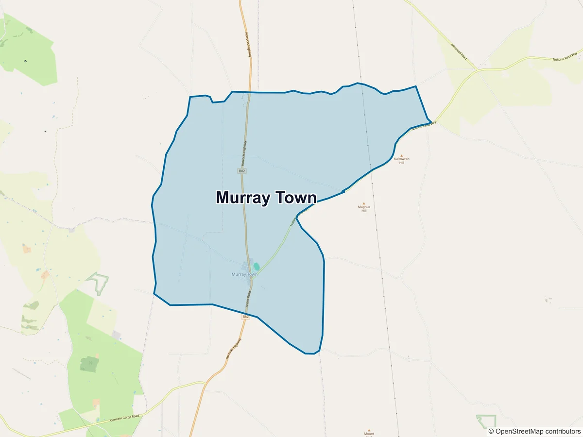 Map of Murray Town, SA, Australia