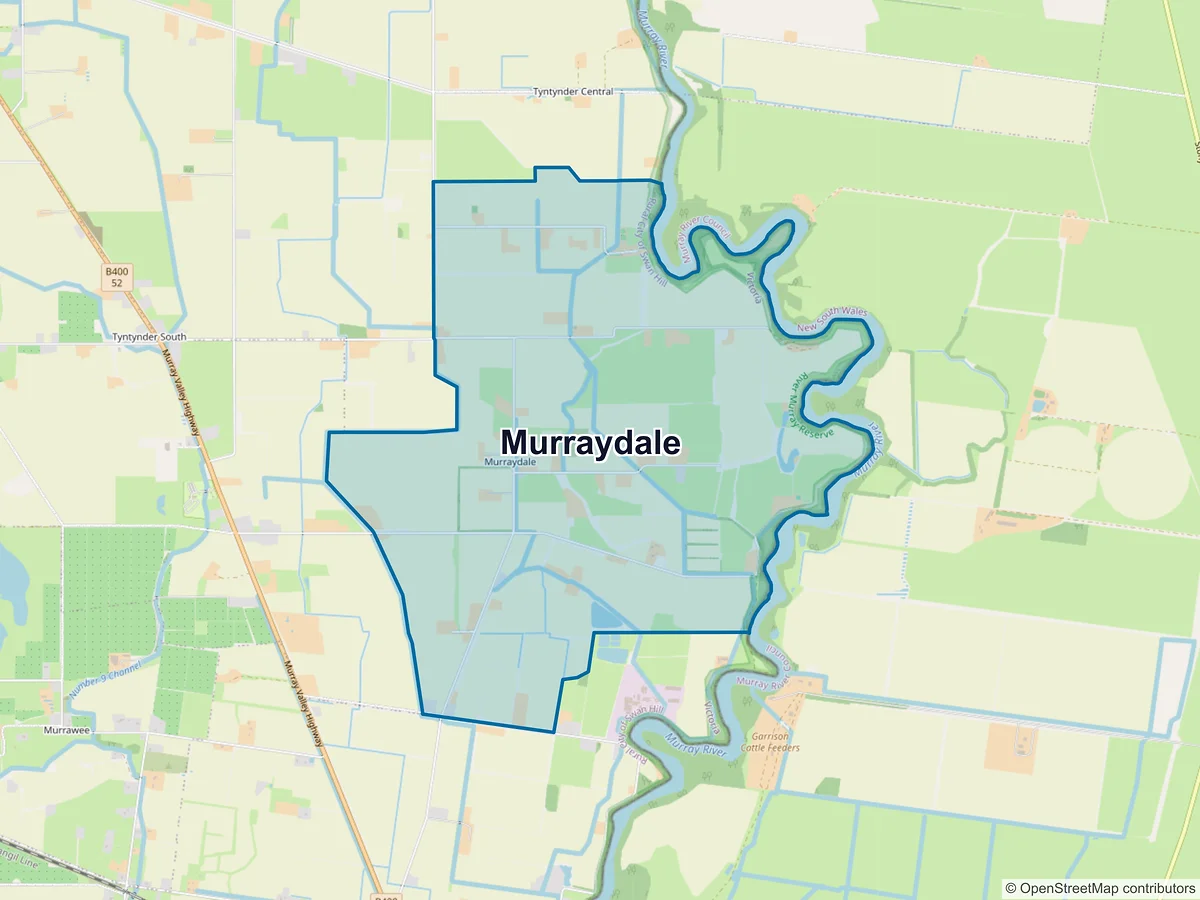 Map of Murraydale, VIC, Australia