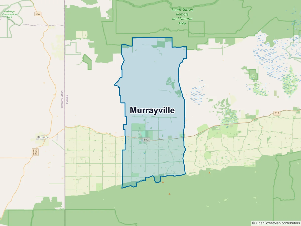 Map of Murrayville, VIC, Australia
