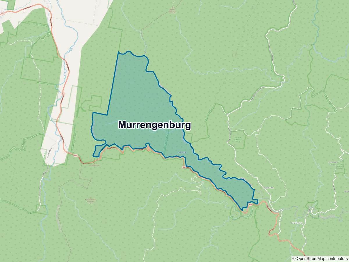 Map of Murrengenburg, NSW, Australia