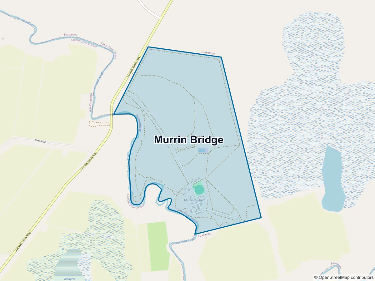 Map of Murrin Bridge, NSW, Australia