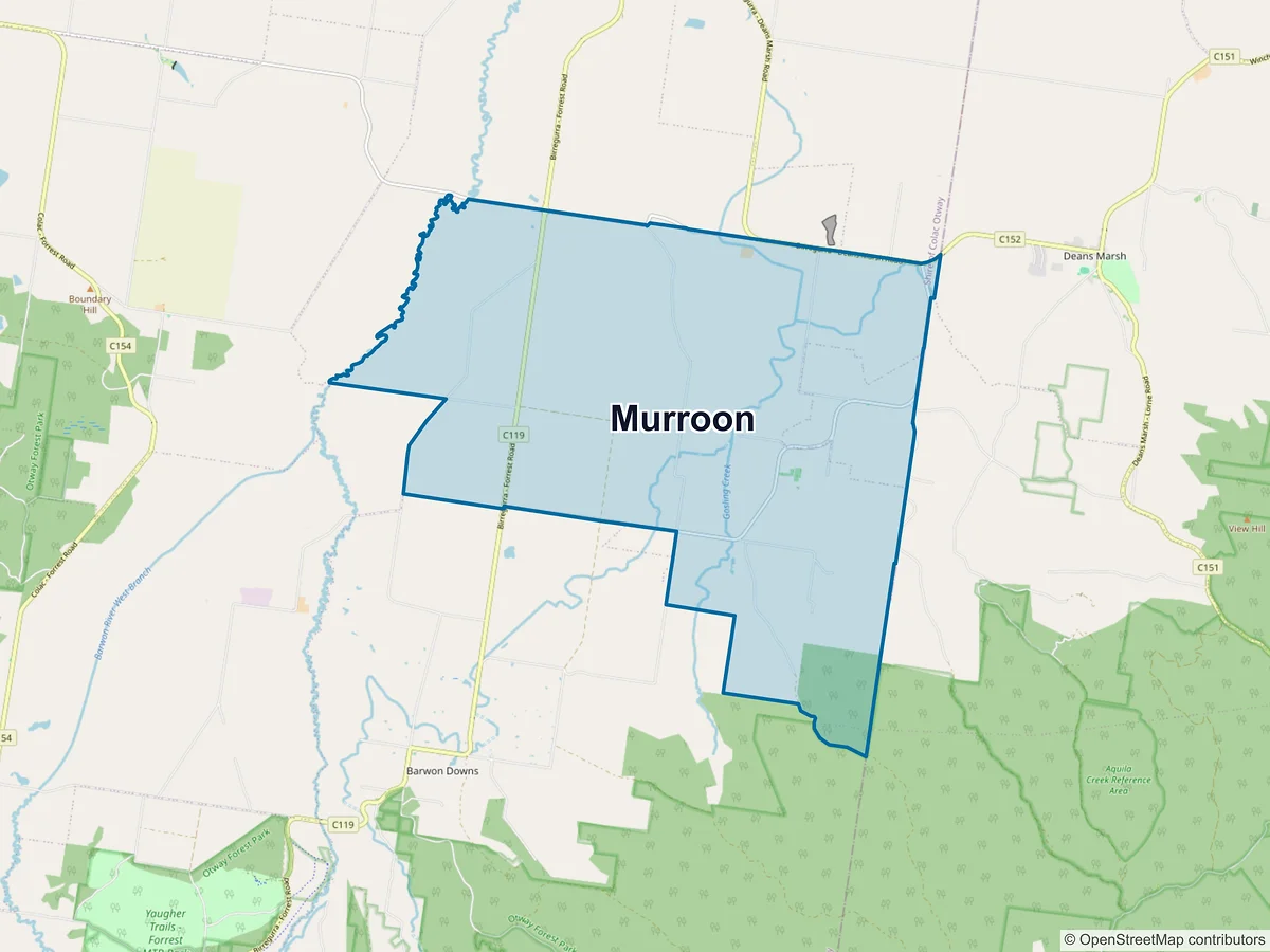 Map of Murroon, VIC, Australia