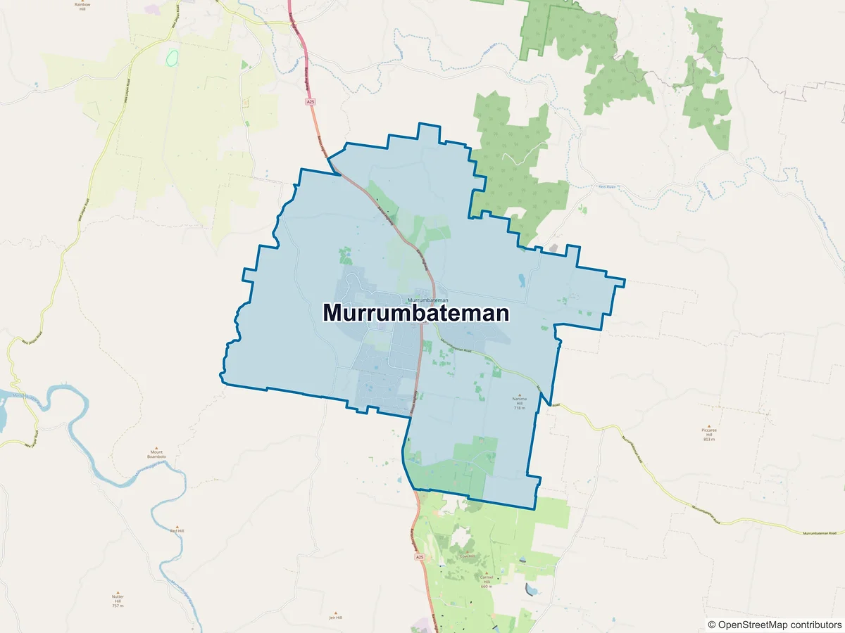 Map of Murrumbateman, NSW, Australia