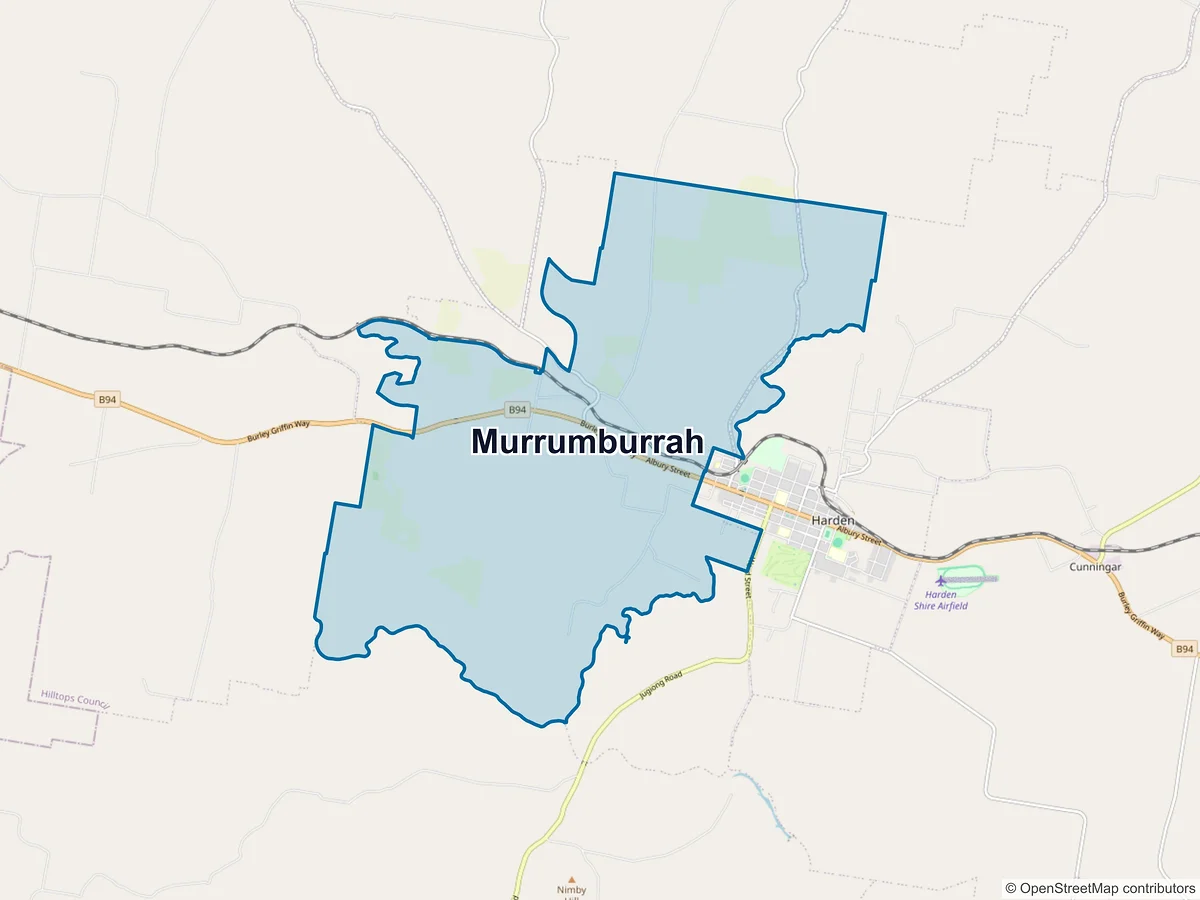 Map of Murrumburrah, NSW, Australia