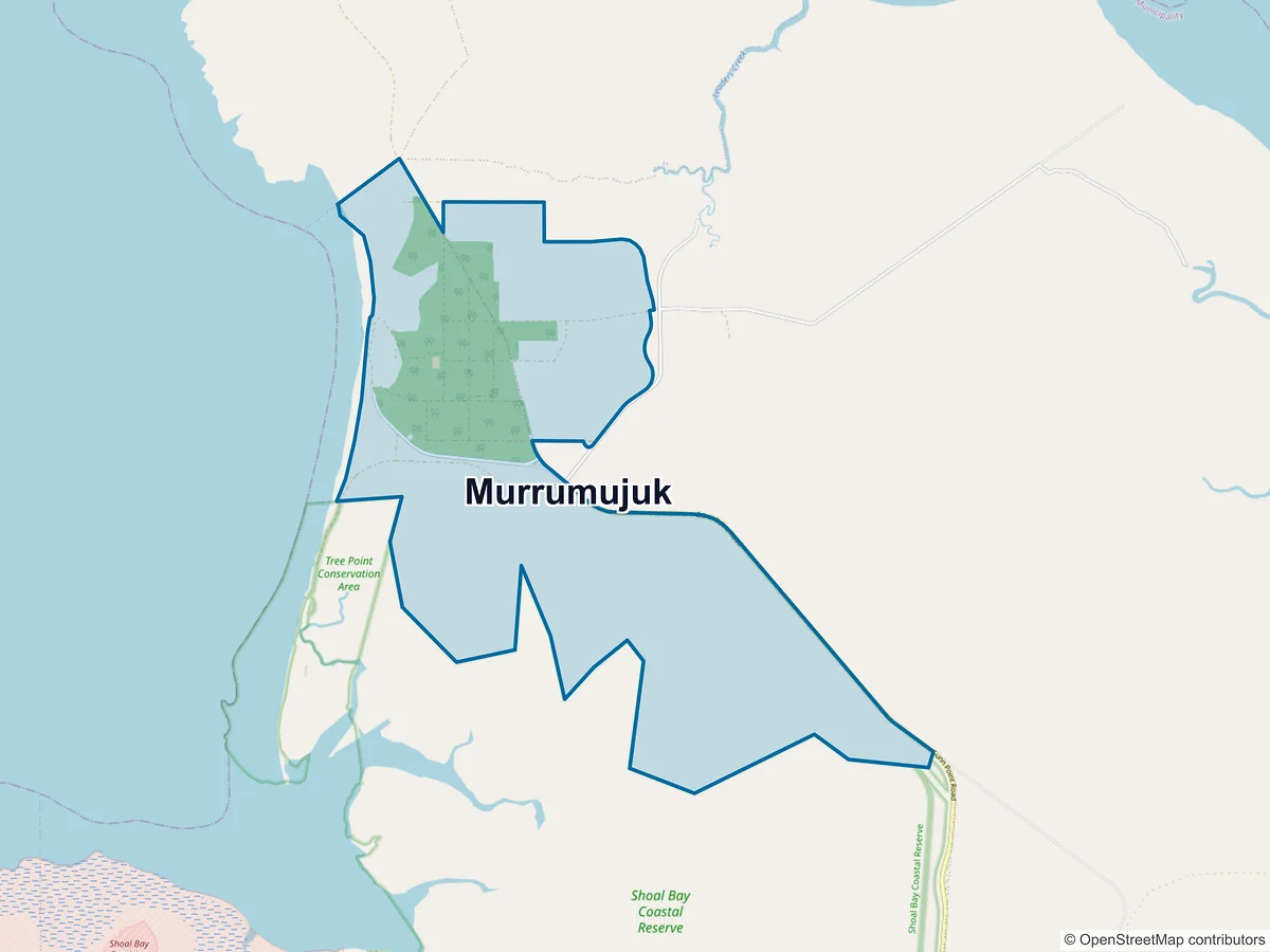 Map of Murrumujuk, NT, Australia