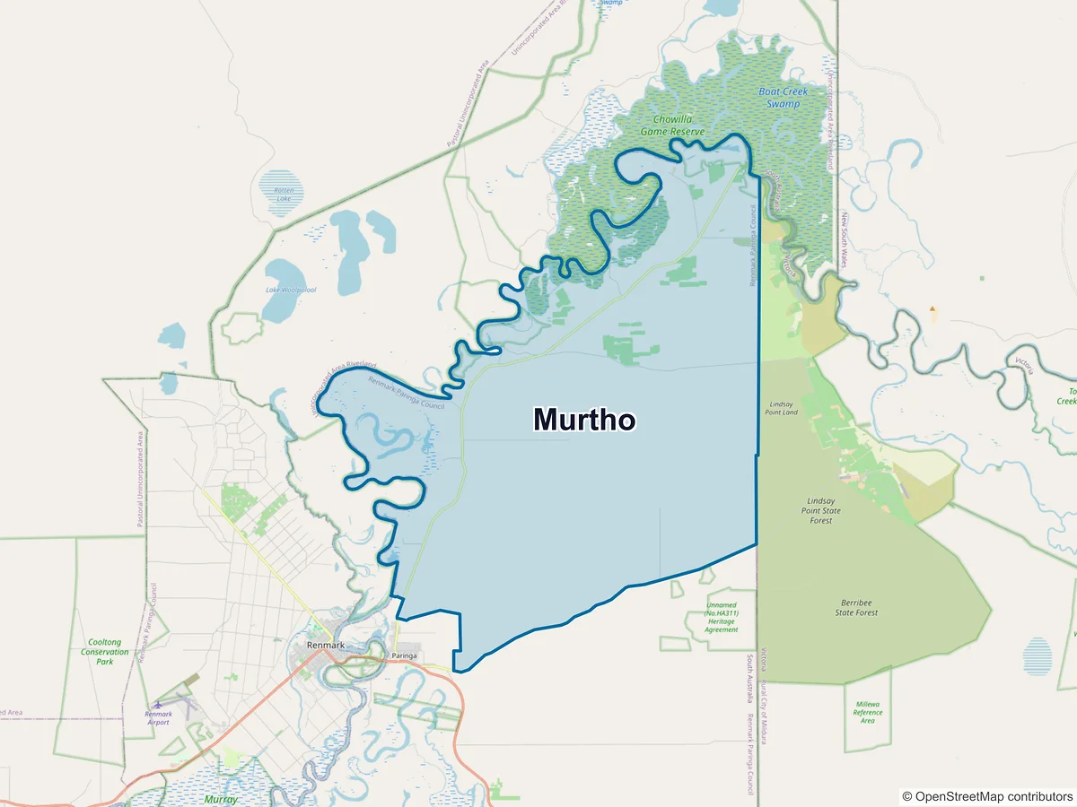 Map of Murtho, SA, Australia