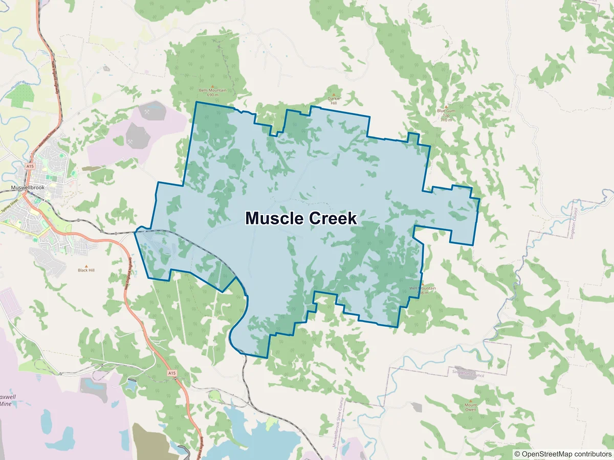 Map of Muscle Creek, NSW, Australia