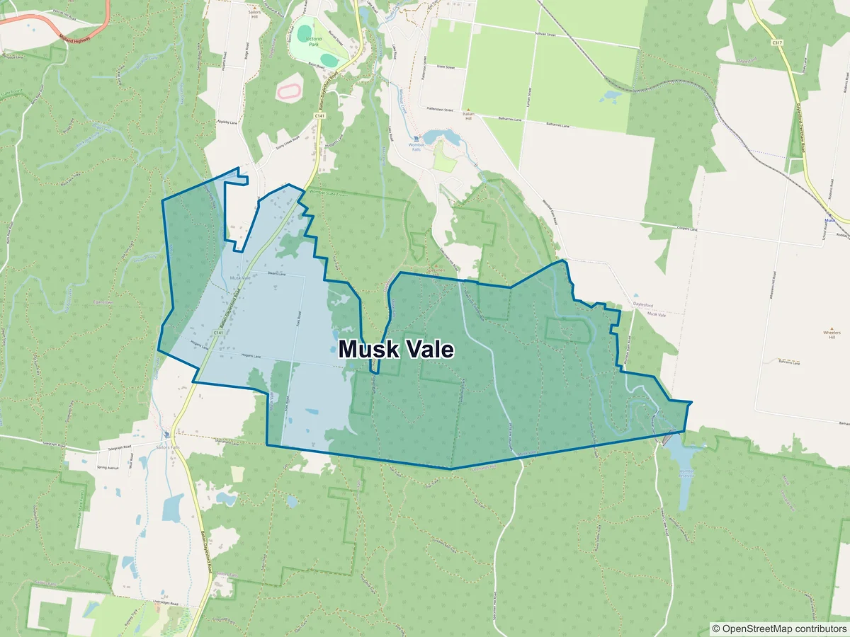 Map of Musk Vale, VIC, Australia