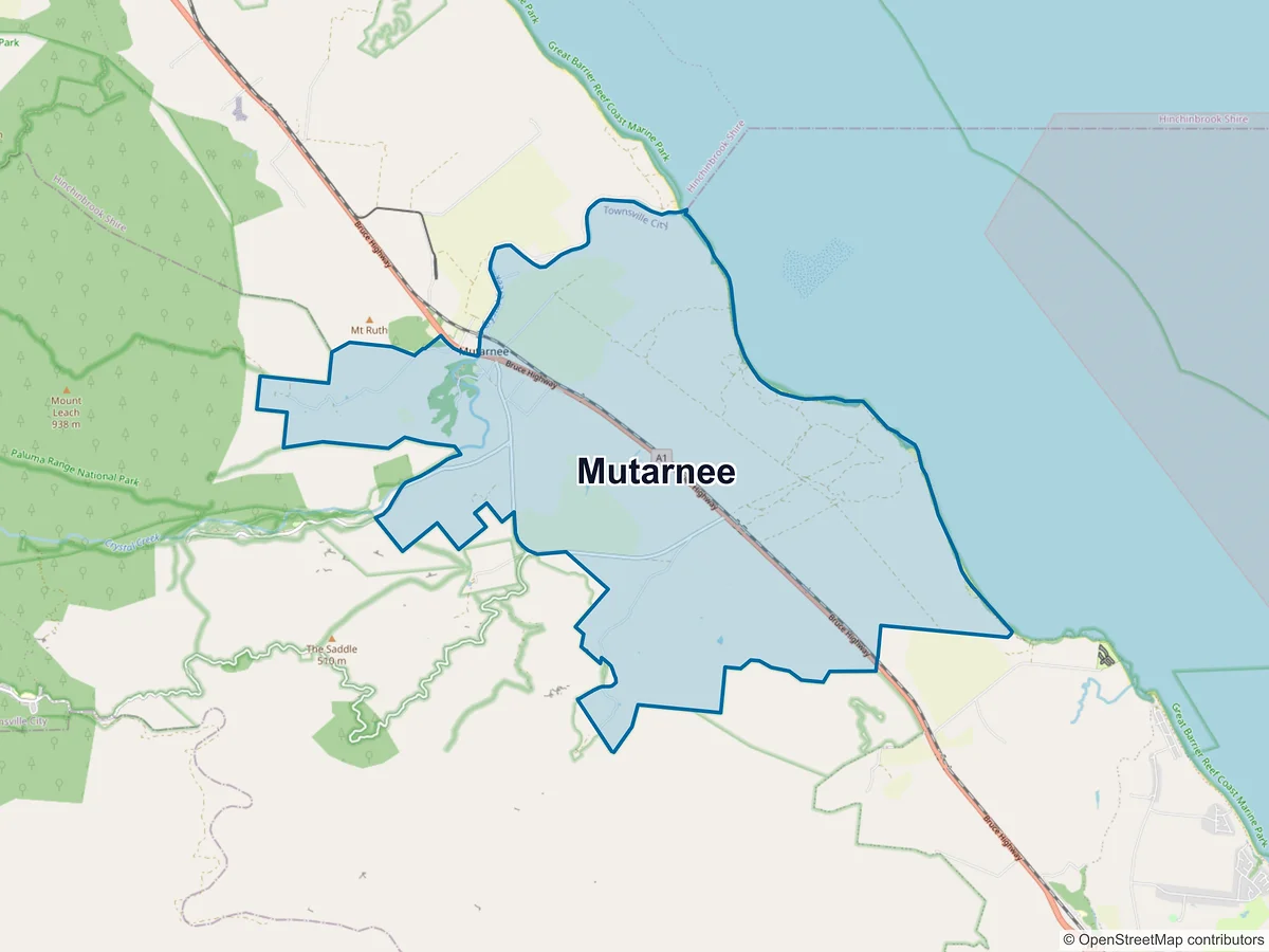 Map of Mutarnee, QLD, Australia