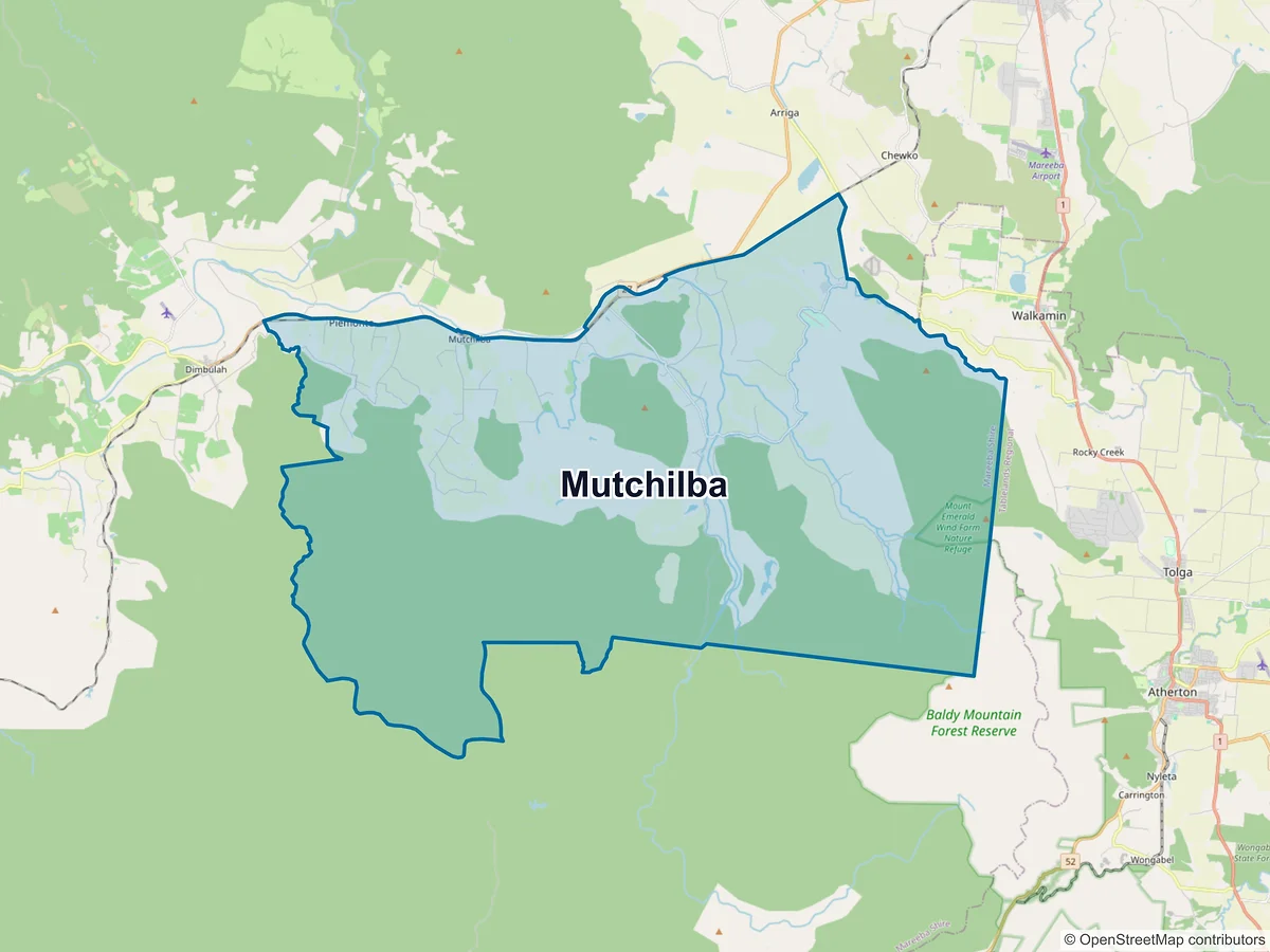 Map of Mutchilba, QLD, Australia