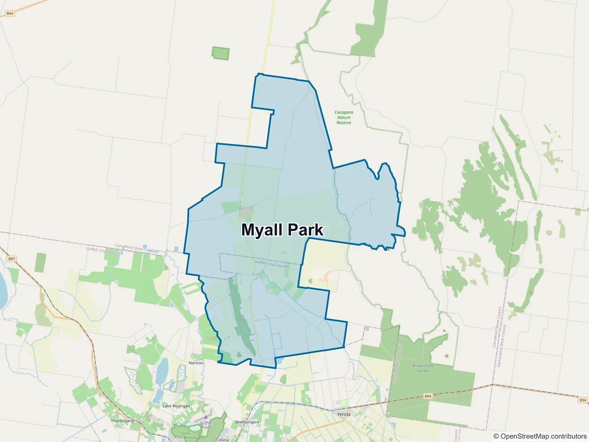 Map of Myall Park, NSW, Australia