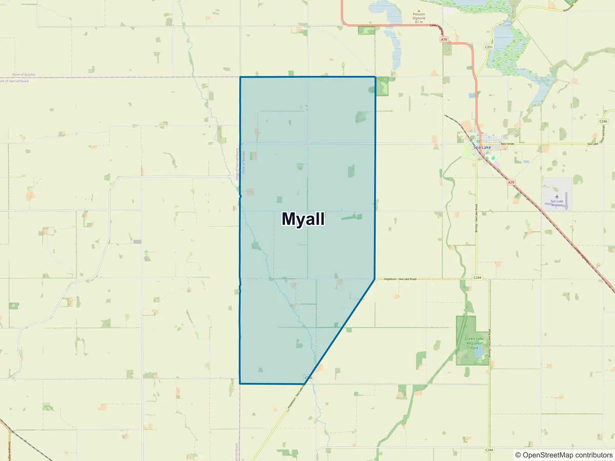 Map of Myall, VIC, Australia