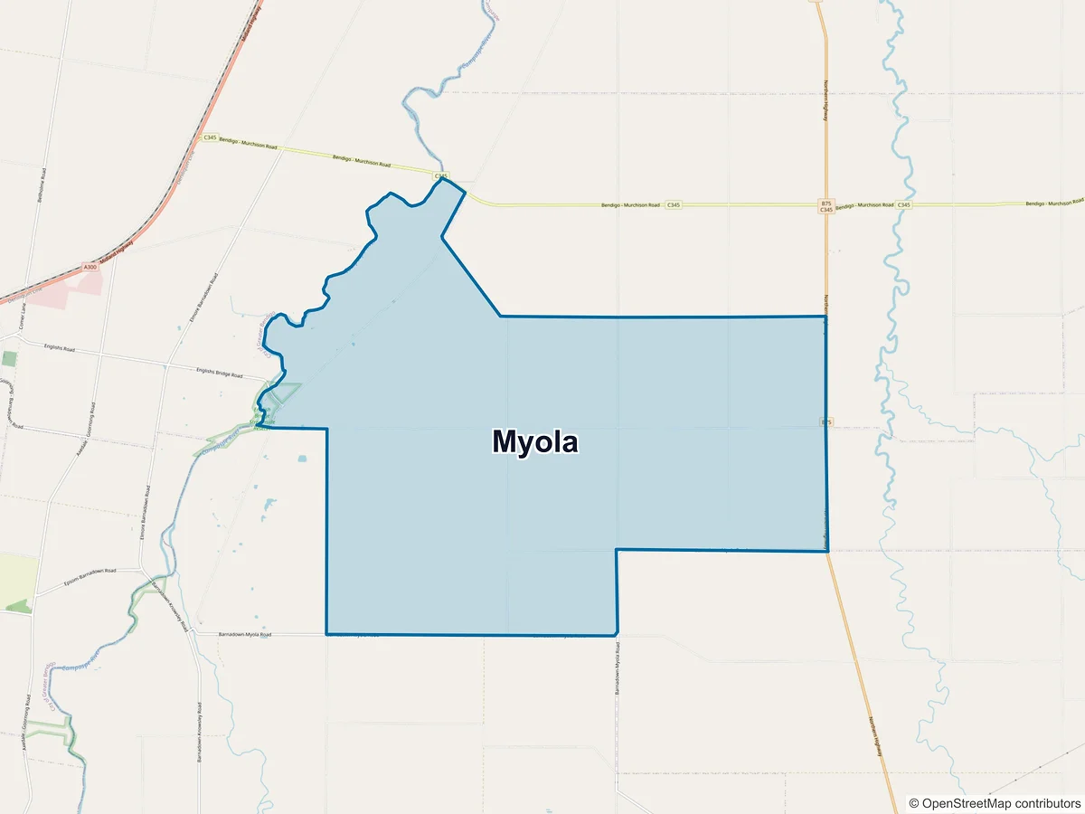 Map of Myola, VIC, Australia