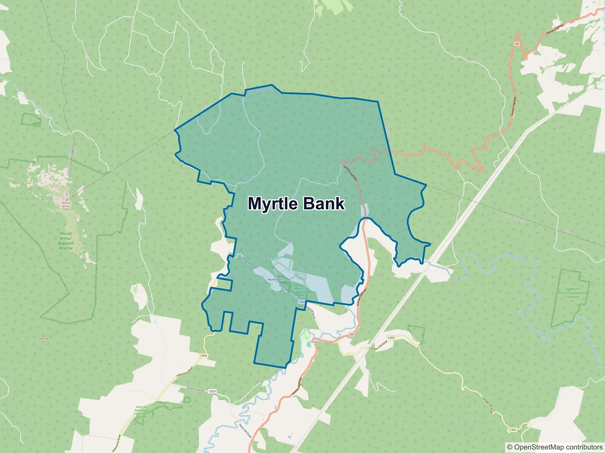 Map of Myrtle Bank, TAS, Australia