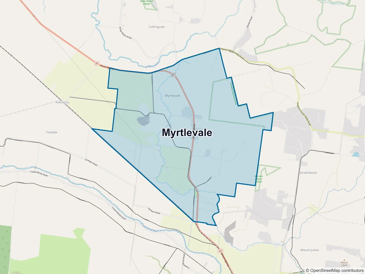 Map of Myrtlevale, QLD, Australia
