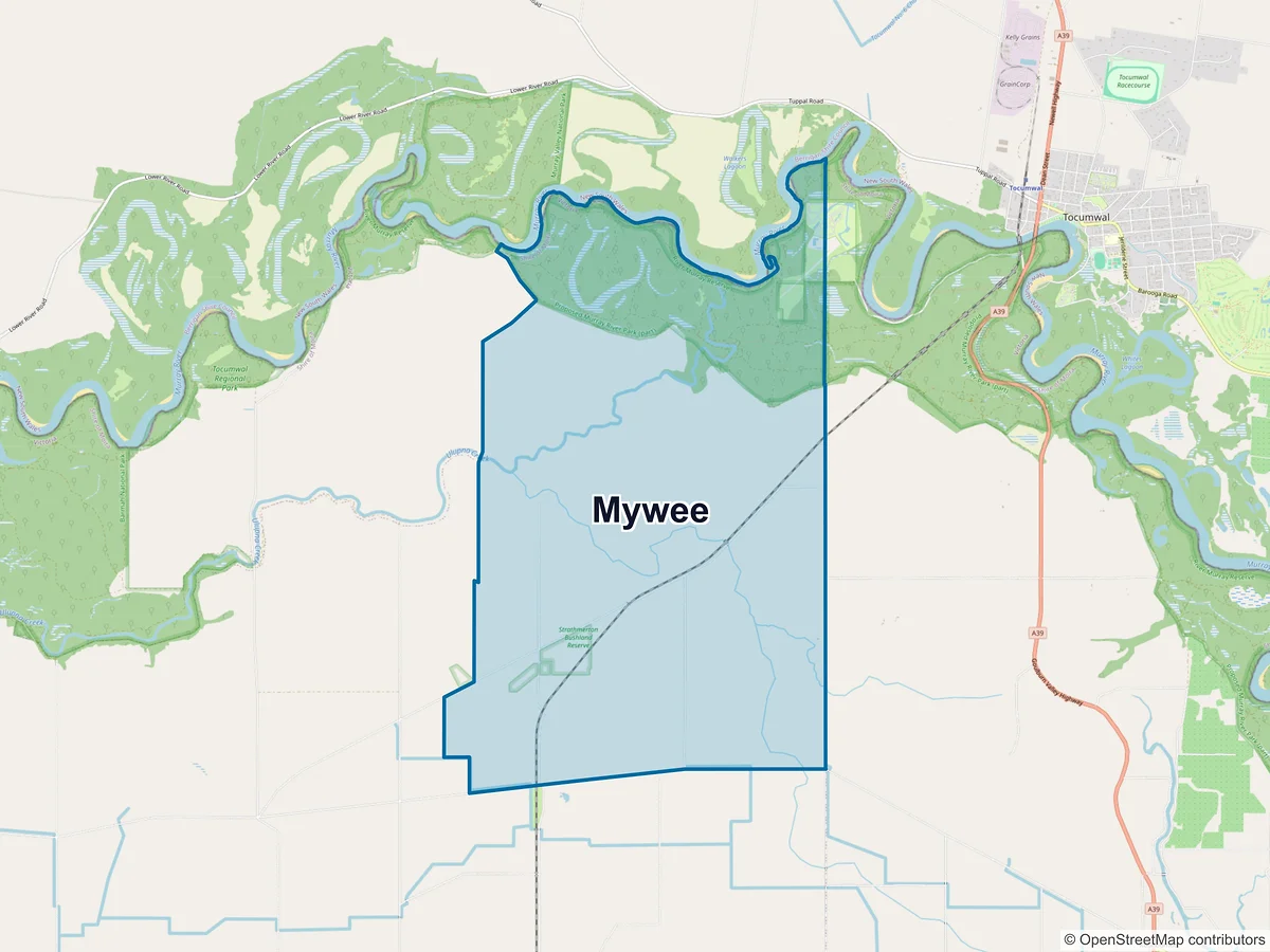 Map of Mywee, VIC, Australia