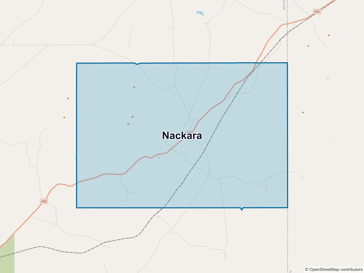 Map of Nackara, SA, Australia