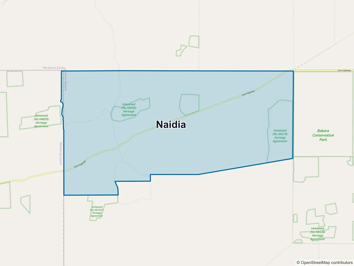 Map of Naidia, SA, Australia